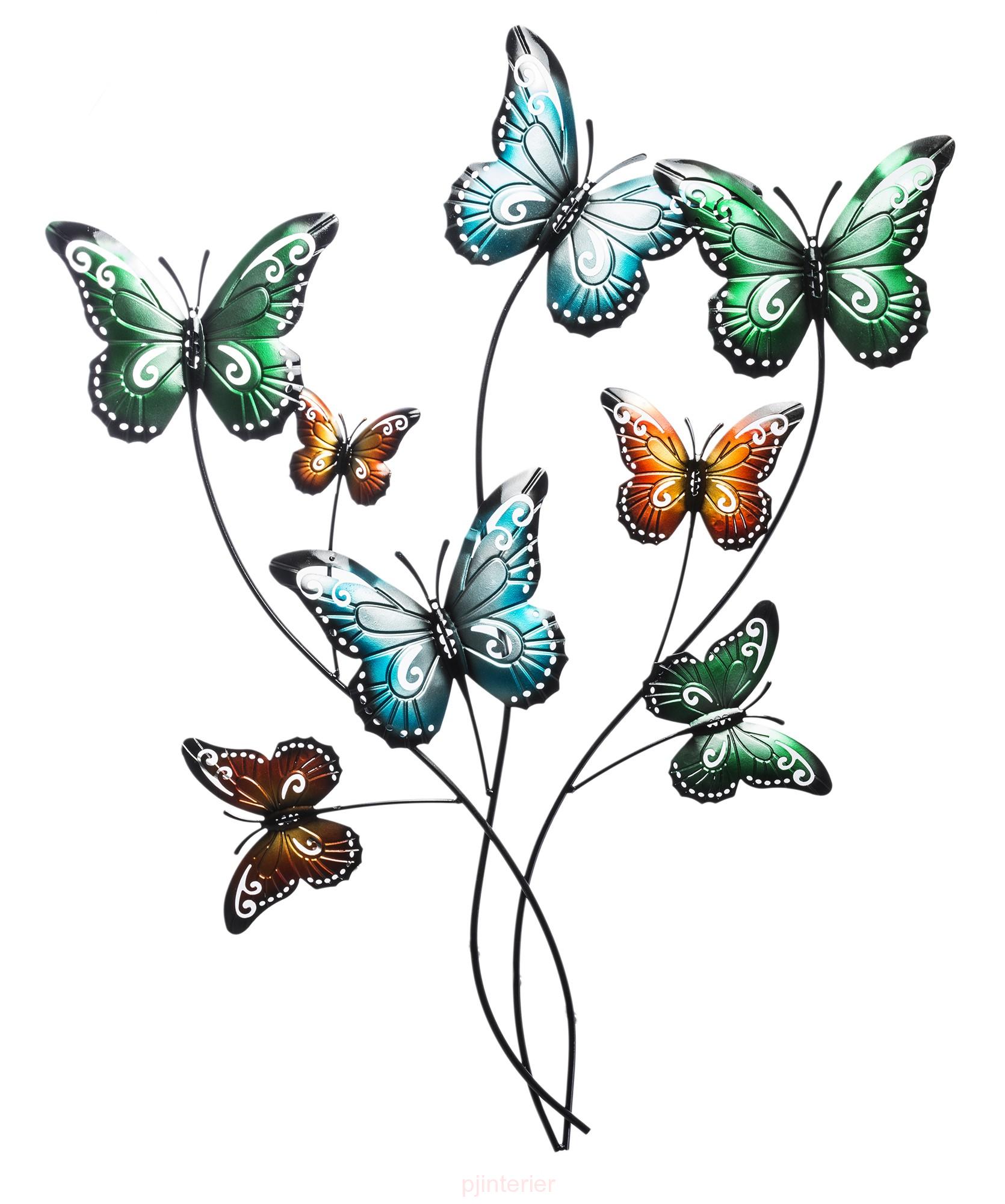 Motýle - plechová dekorácia 