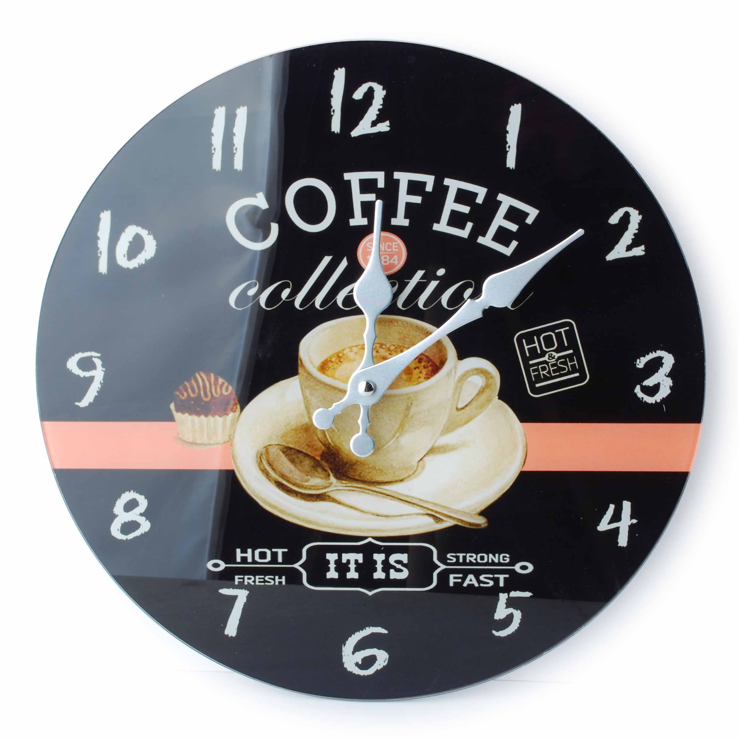 Sklenené hodiny Coffee 4024  