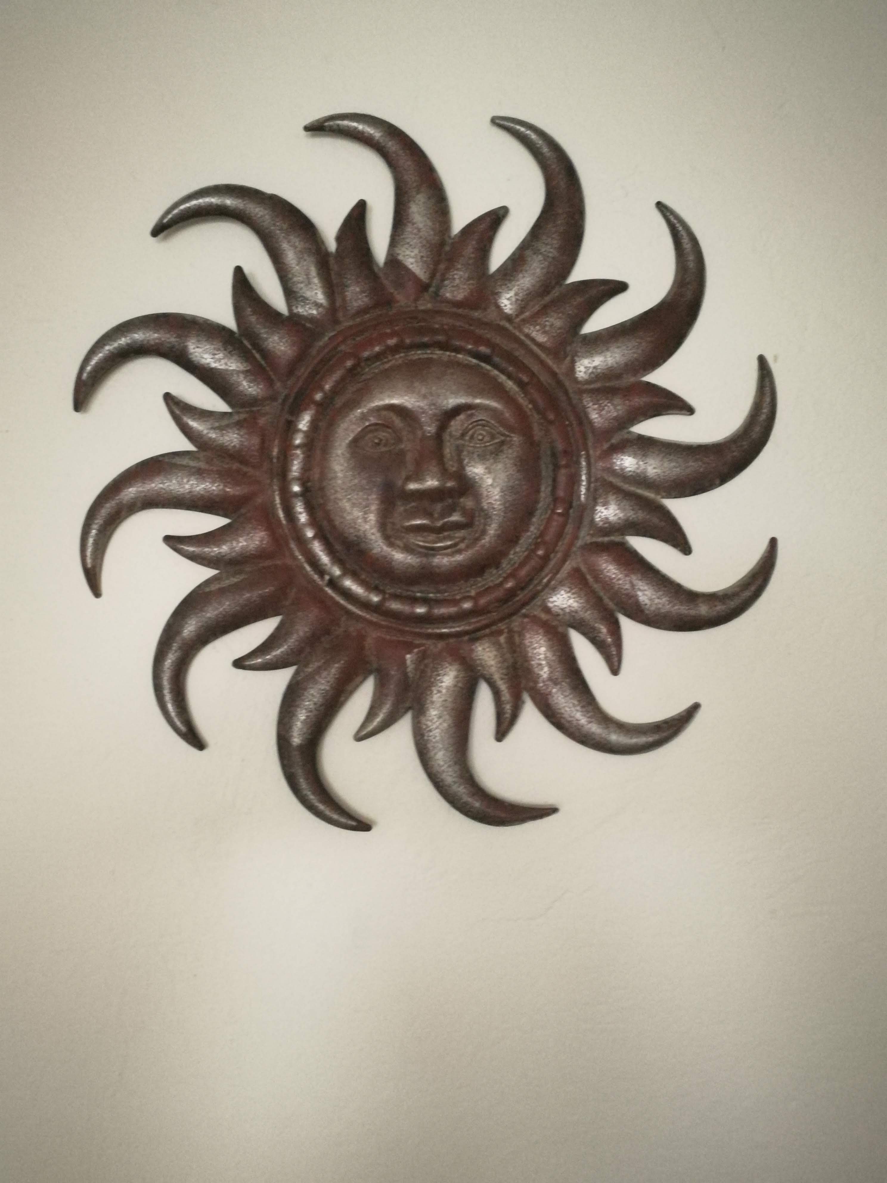  Slnko - plechová dekorácia na stenu