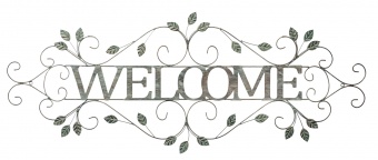Welcome - kovový nápis 0129371